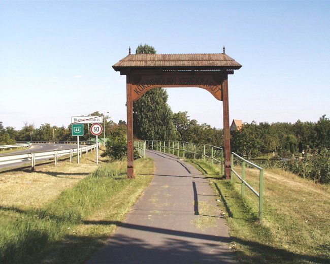 A Körös-völgyi kerékpárút indulópontja a Székelykapunál